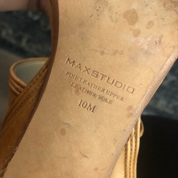Max Studio Ankle Wrap Heels. Super sexy, tan 10 - Picture 5 of 5